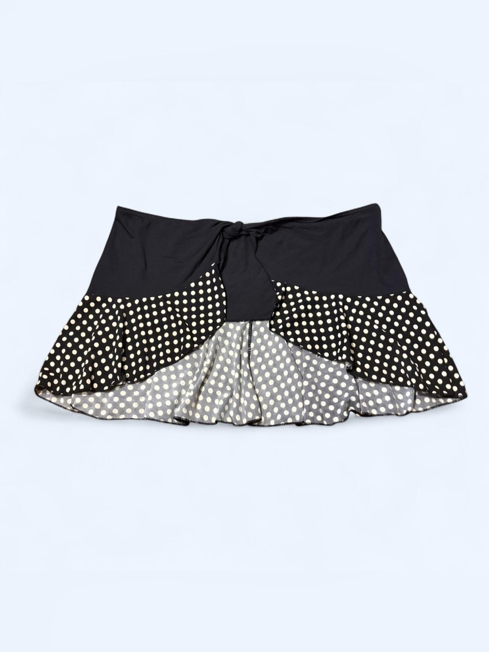Black Polka Dot Ruffle Skirt!